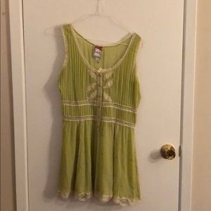 Sheer dress with lace detail